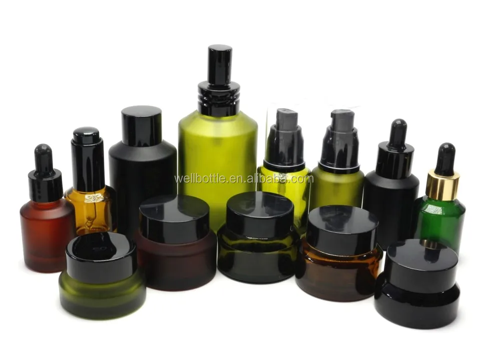 Hot sale 15g 30g 50g 100g shoulder glass cosmetic jar for hand cream SJ-020RL