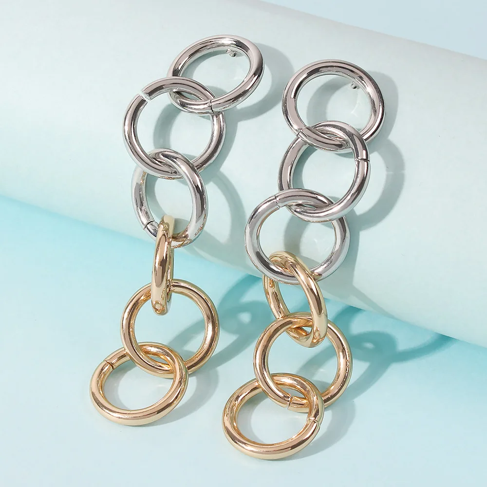 Personality High-end Long Chain Earrings INS Simple Color Matching Earrings For Women 
Personality High-end Long Chain Earrings INS Simple Color Matching Earrings For Women