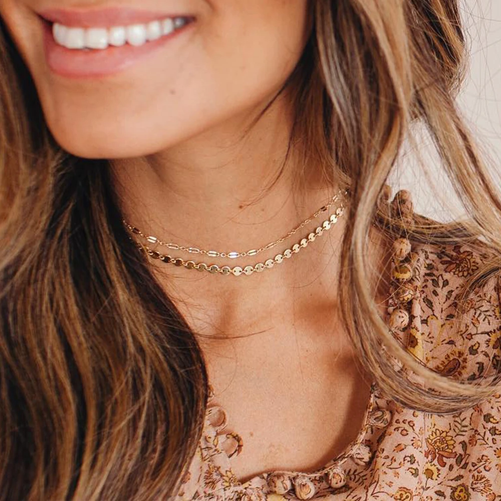 JUJIE Fashion New Jewelry 2021 Simple Necklaces Multi Layer 14k Gold Short Thin Chain Ladies Chocker Heart Pendant Love Necklace, Silver/gold/rose gold
JUJIE Fashion New Jewelry 2021 Simple Necklaces Multi Layer 14k Gold Short Thin Chain Ladies Chocker Heart Pendant Love Necklace, Silver/gold/rose gold