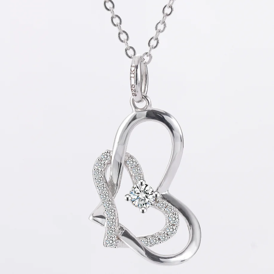 New Arrival Prevalent Jewelry Designer Charms Silver Pendant Double Heart Pendant for women
New Arrival Prevalent Jewelry Designer Charms Silver Pendant Double Heart Pendant for women