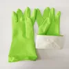 Green Color Household Latex Glove/Long Latex Rubber Natural Household Gloves/ Kitchen Latex Flocklined Household Gloves