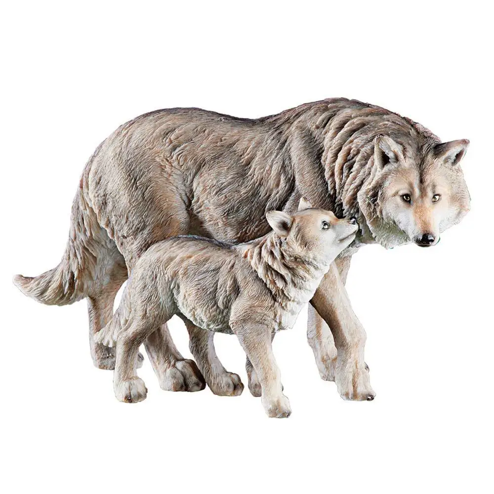 Majestic Mom and Cub Walking Wolves Hand-Painted Garden Statue, As photo show or as per your request
Majestic Mom and Cub Walking Wolves Hand-Painted Garden Statue, As photo show or as per your request