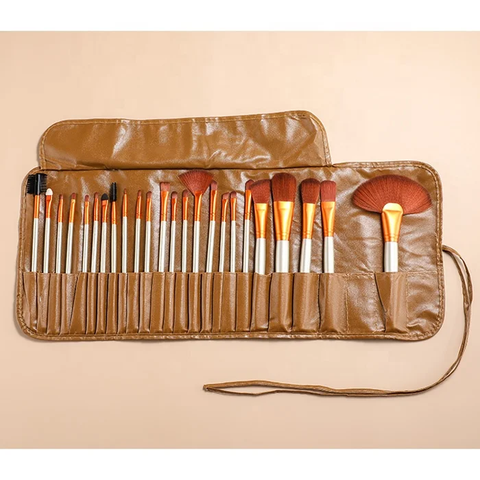 

Wholesale 24pcs Professional Makeup Brush Wooden Handle Private Label Super Soft Hair Make Up Brushes
