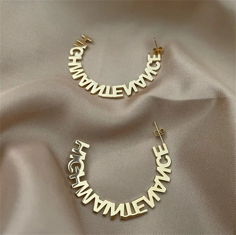 Ins English Big Hoop Custom Name Hoop Earrings Stainless Steel Customize Name Earrings Big Hoop Name Earrings For Women Gifts, Gold,silver
Ins English Big Hoop Custom Name Hoop Earrings Stainless Steel Customize Name Earrings Big Hoop Name Earrings For Women Gifts, Gold,silver