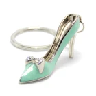 Women Bag Charms Car Keys Holder Keyring Rhinestone Crystal Alloy Key Chains Jewelry Gifts 3D High Heel Shoe Keychain