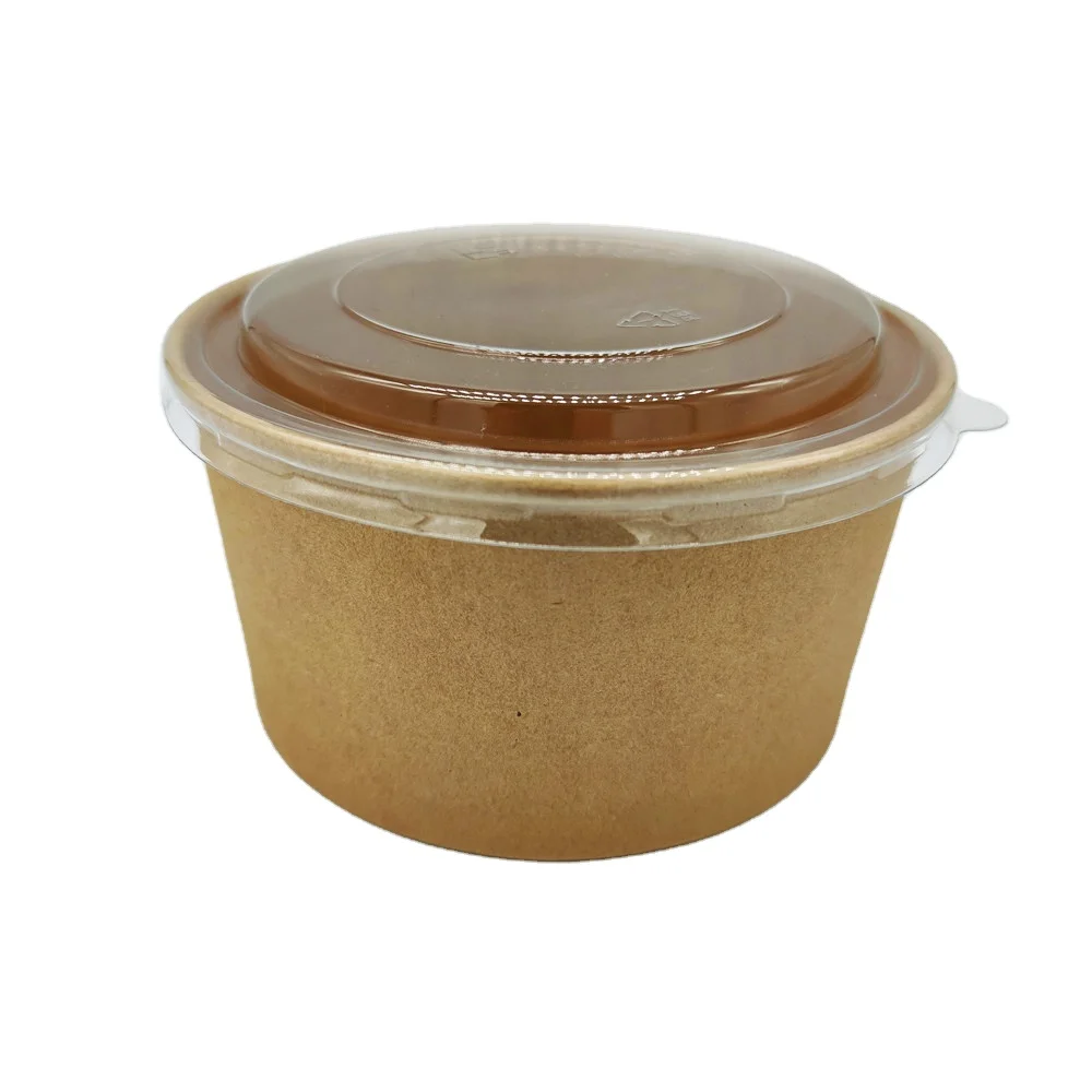 Disposable biodegradable eco friendly pe coating 20oz-48oz white kraft paper soup round bowl for rice soup with lid, White/kraft color
Disposable biodegradable eco friendly pe coating 20oz-48oz white kraft paper soup round bowl for rice soup with lid, White/kraft color