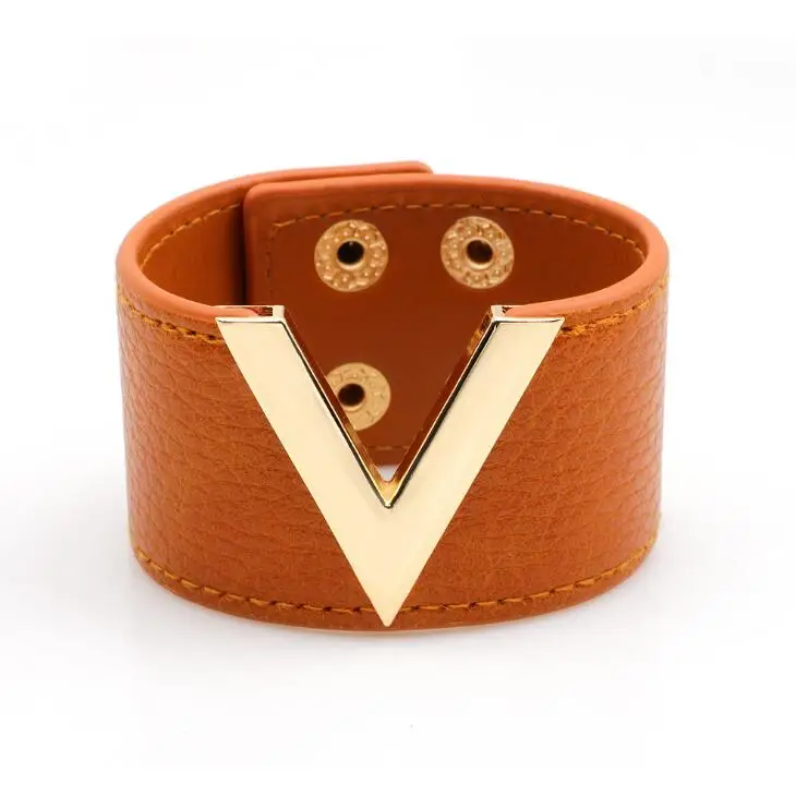 V Cuff Bracelet Fashion Jewelry Alloy New Style Bracelet Women Men Jewelry Leather Cuff Bracelet, Red, blue, black, gray, brown, orange, leopard
V Cuff Bracelet Fashion Jewelry Alloy New Style Bracelet Women Men Jewelry Leather Cuff Bracelet, Red, blue, black, gray, brown, orange, leopard