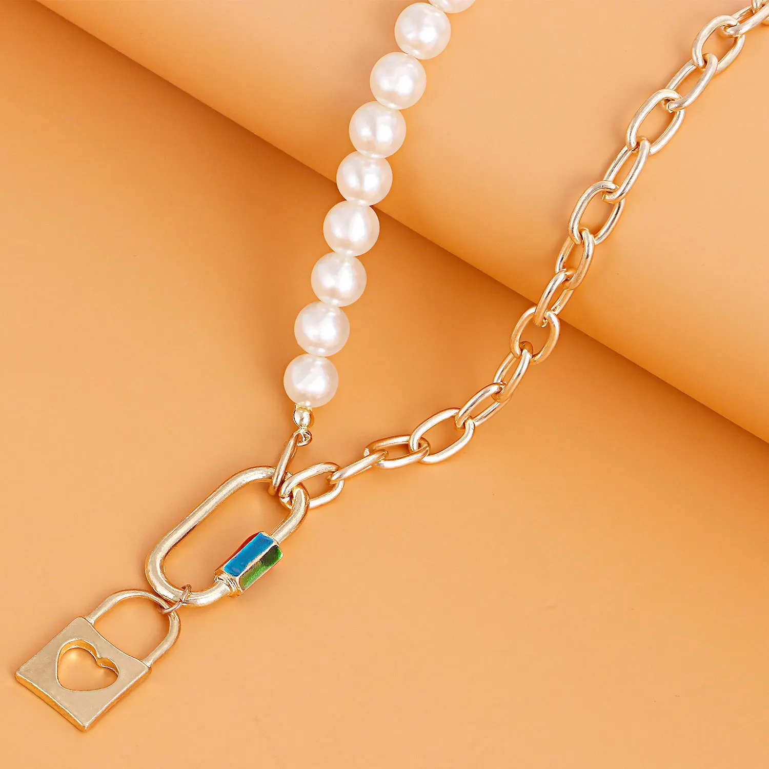 RTS 2021 Painted Dripping Oil Geometric Hollow Alloy Gold Natural Pearl Love Heart Lock Pendant Necklace Jewelry for Women
RTS 2021 Painted Dripping Oil Geometric Hollow Alloy Gold Natural Pearl Love Heart Lock Pendant Necklace Jewelry for Women