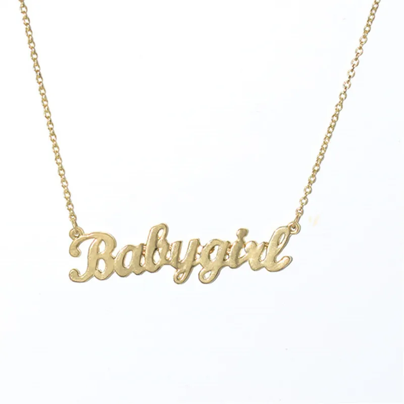 Fashion Necklace 2020 Cute Babygirl Necklace in Gold or Silver Custom Stainless Steel Gold Plated Jewelry Necklace Women Girls, Silver, gold
Fashion Necklace 2020 Cute Babygirl Necklace in Gold or Silver Custom Stainless Steel Gold Plated Jewelry Necklace Women Girls, Silver, gold