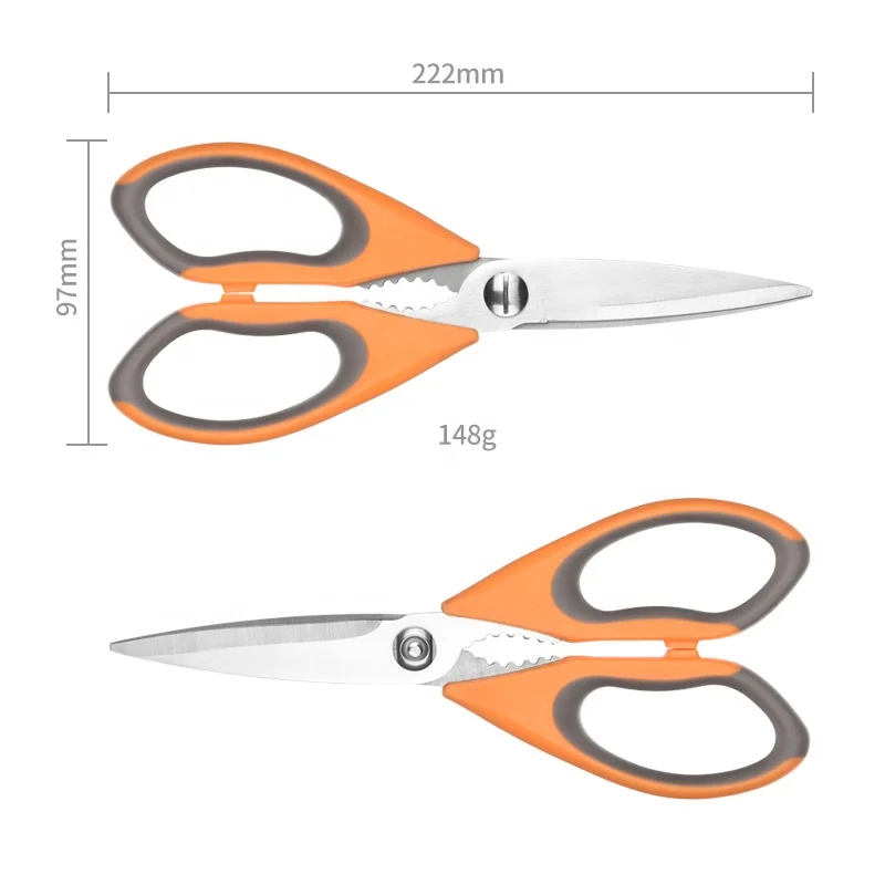 Premium Heavy Duty Shears Ultra Sharp Stainless Steel Multi-function Kitchen Scissors for Chicken/Poultry/Fish/Meat/Vegetables