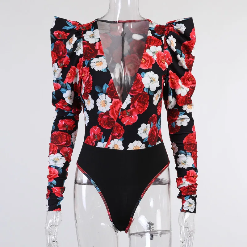 B54354A European fashion sexy deep v neck fashion flower print women bodysuit, Shown
B54354A European fashion sexy deep v neck fashion flower print women bodysuit, Shown