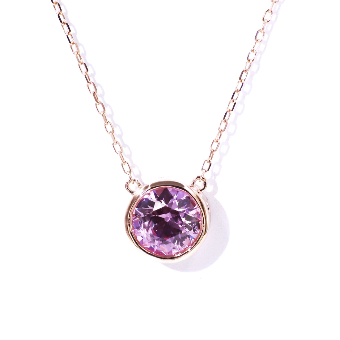 Tianyu gems 8.5mm pink corundum round cut 3.57g 14k solid rose gold fashion pendant necklace for women
Tianyu gems 8.5mm pink corundum round cut 3.57g 14k solid rose gold fashion pendant necklace for women
