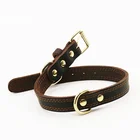 High quality leather material dog collar leather pet head collar