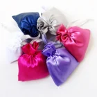 Wholesale Custom Small Nylon Candy Christmas Promotional Satin Gift Drawstring Bag