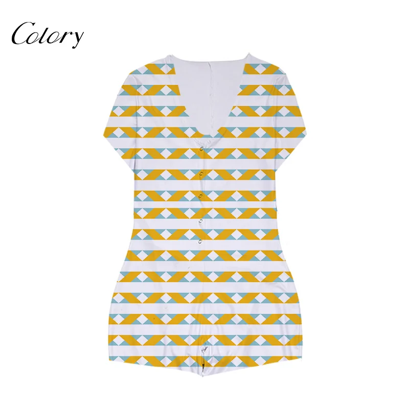 Colory Custom Design Onesie Designer Sleep Romper Bodysuit For Women, Picture shows 
Colory Custom Design Onesie Designer Sleep Romper Bodysuit For Women, Picture shows
