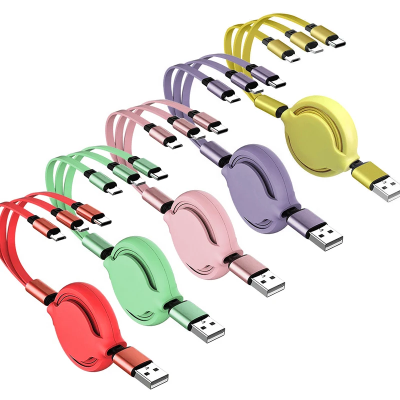 Best seller Cell phone accessories gadgets 3 in 1 retractable charging cables macaron series
Best seller Cell phone accessories gadgets 3 in 1 retractable charging cables macaron series