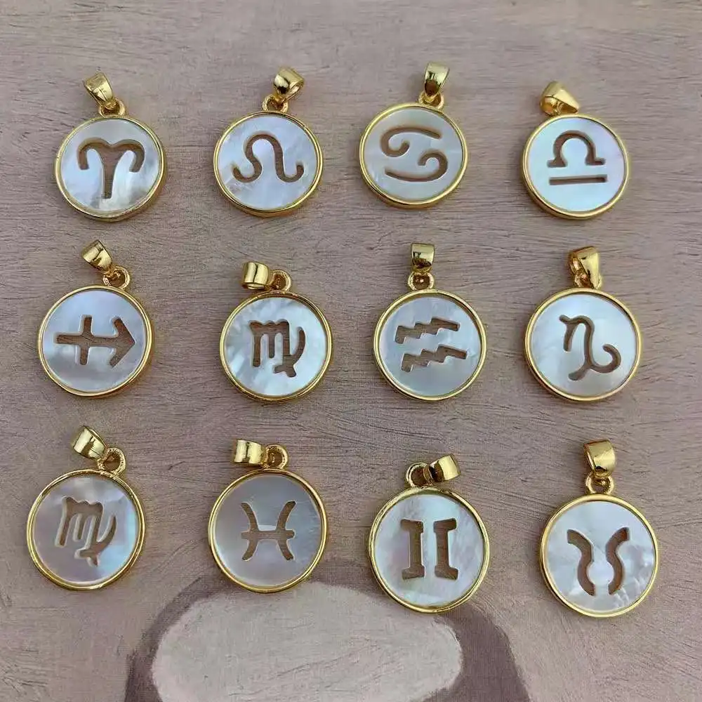 Factory Price 18k Gold Plated shell horoscope necklace 12 horoscope charm necklace
Factory Price 18k Gold Plated shell horoscope necklace 12 horoscope charm necklace