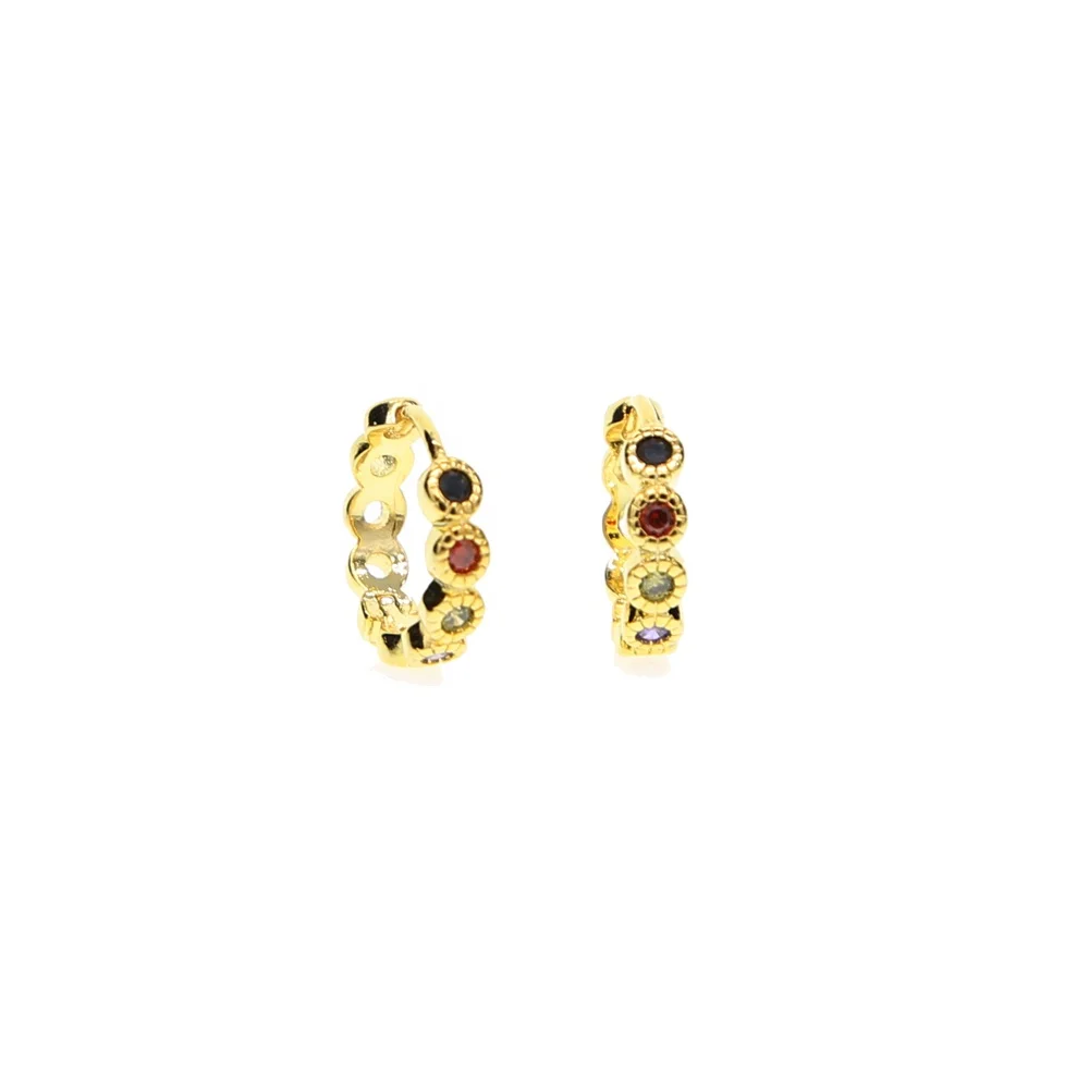 China factory new 18k yellow gold rainbow cz fashion hoop clip on ear jewelry gold small hoop earring
China factory new 18k yellow gold rainbow cz fashion hoop clip on ear jewelry gold small hoop earring