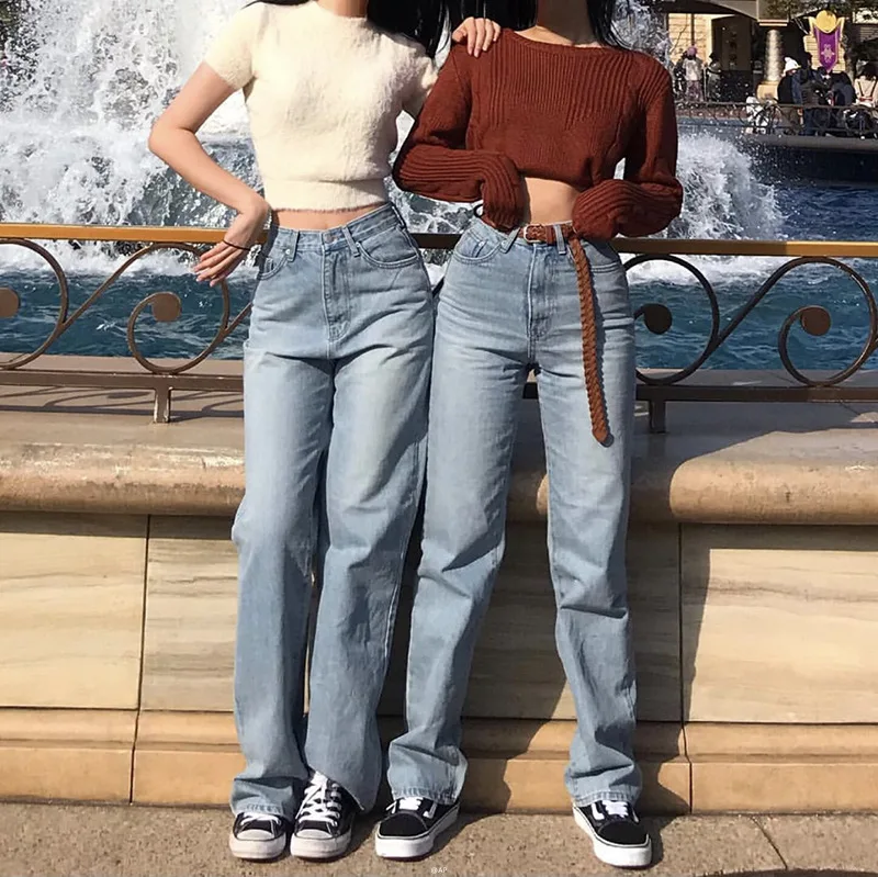 

Baggy Jeans Denim Brand Korean Mom Jeans High Waist Vintage Boyfriend Jeans For Women Pants Wide Leg Fashion Loose Trousers Lady