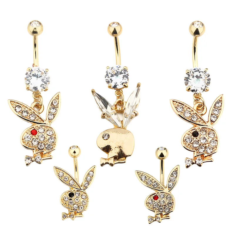 Stainless Steel Needle Alloy Zircon Rabbit Belly Button Nail Nipple Human Body Piercing, Gold/silver/pink
Stainless Steel Needle Alloy Zircon Rabbit Belly Button Nail Nipple Human Body Piercing, Gold/silver/pink