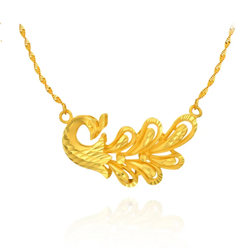 Dropshipping Classic Gold Necklace for Women Bride Wedding Anniversary Jewelry Birthday Gifts Peacock Chain Necklaces Female
Dropshipping Classic Gold Necklace for Women Bride Wedding Anniversary Jewelry Birthday Gifts Peacock Chain Necklaces Female