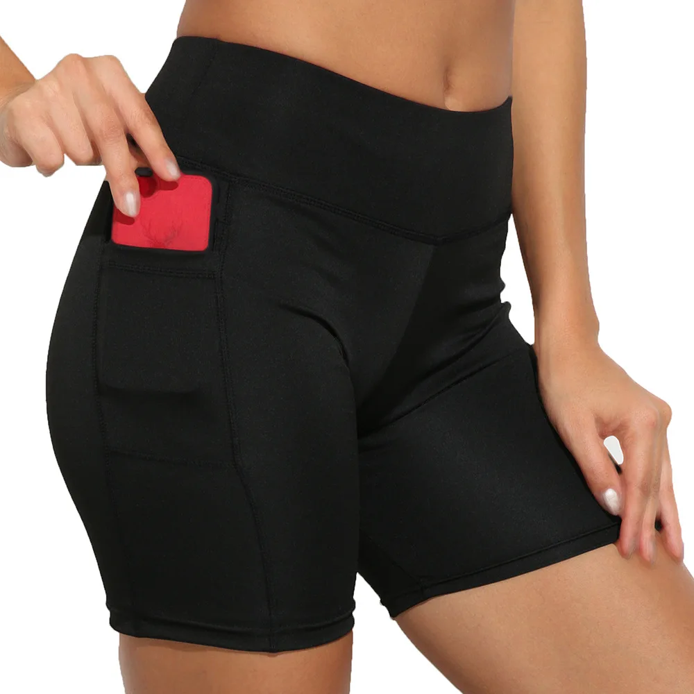 Solid Color Yoga Shorts With Pocket 2021 Women's Sport Fitness Running Leggings, Picture
Solid Color Yoga Shorts With Pocket 2021 Women's Sport Fitness Running Leggings, Picture