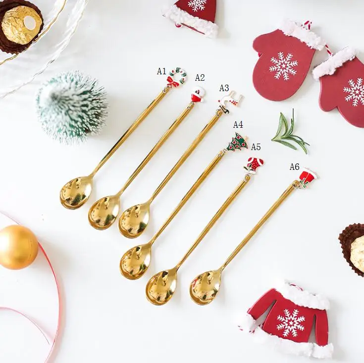 Stainless Christmas Spoon New Year 2021 Xmas Party Table Ornaments Coffee Spoon Christmas Decorations For Home Gift, As pic
Stainless Christmas Spoon New Year 2021 Xmas Party Table Ornaments Coffee Spoon Christmas Decorations For Home Gift, As pic