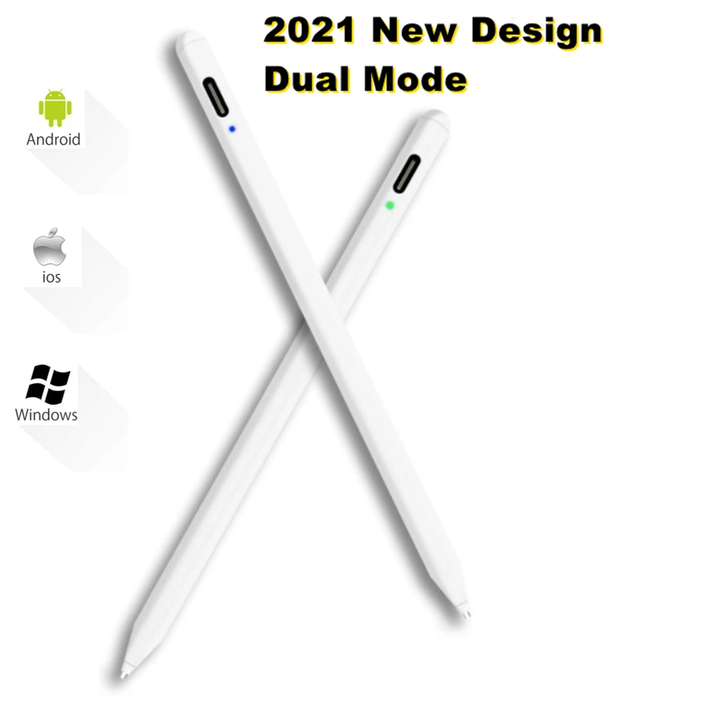New Design Palm Rejection Dual Mode Active Stylus Pen For Apple iPad Pro Mini Air and All Android Tablet Smartphone, Black white 
New Design Palm Rejection Dual Mode Active Stylus Pen For Apple iPad Pro Mini Air and All Android Tablet Smartphone, Black white