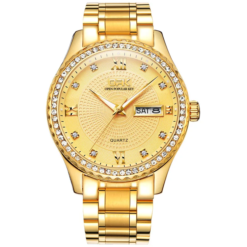 Luxury Stainless Steel Gold Quartz Wrist Diamond Watches For Men, Black, silver, gold
Luxury Stainless Steel Gold Quartz Wrist Diamond Watches For Men, Black, silver, gold