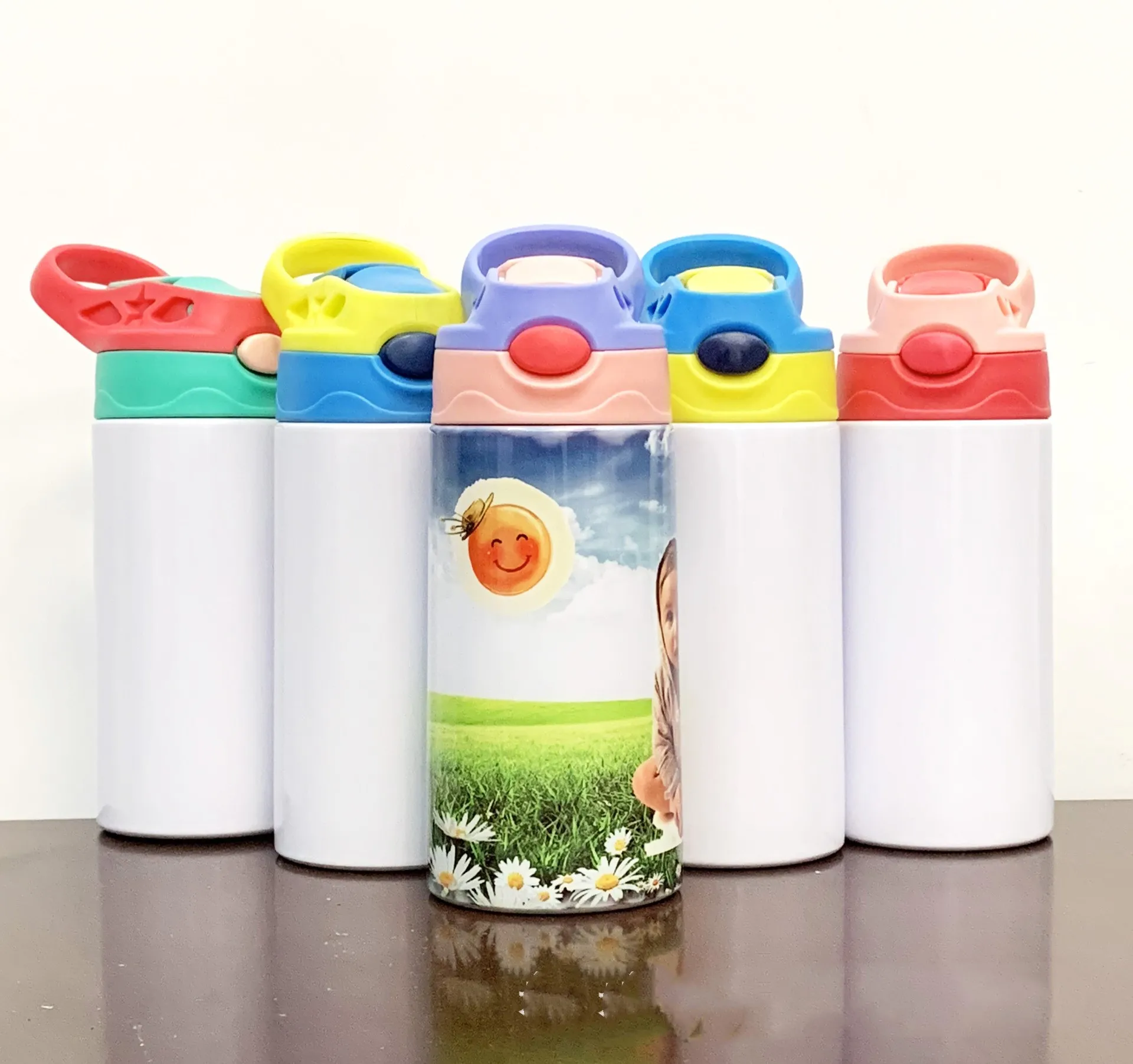 Wholesale customized kids water bottle stainless steel vacuum flask with sublimation coating, Blue,red,green and purple
Wholesale customized kids water bottle stainless steel vacuum flask with sublimation coating, Blue,red,green and purple