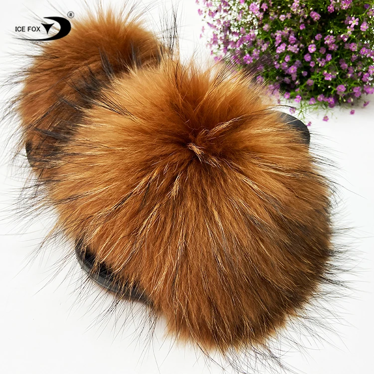 Furry Flip Flops Women Spring Summer Real Fox Fur Slippers Raccoon Fur Soft Sandals Wholesale Women Fur Slides, Customized color
Furry Flip Flops Women Spring Summer Real Fox Fur Slippers Raccoon Fur Soft Sandals Wholesale Women Fur Slides, Customized color