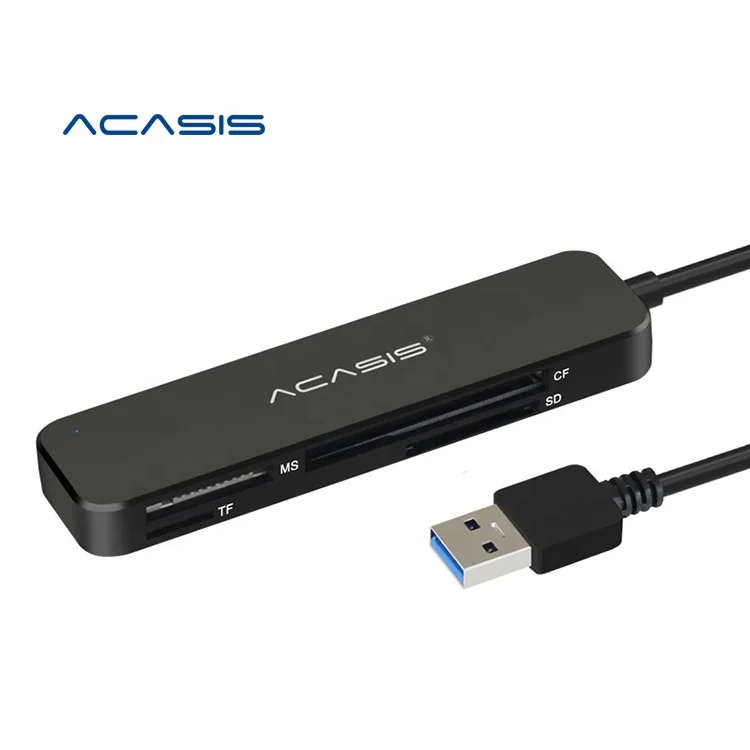 

Acasis USB 3.0 Card Reader SD Micro SD TF CF MS Compact Flash Card Adapter for Laptop OTG Type C to Multi Card Reader USB 3.0, Black