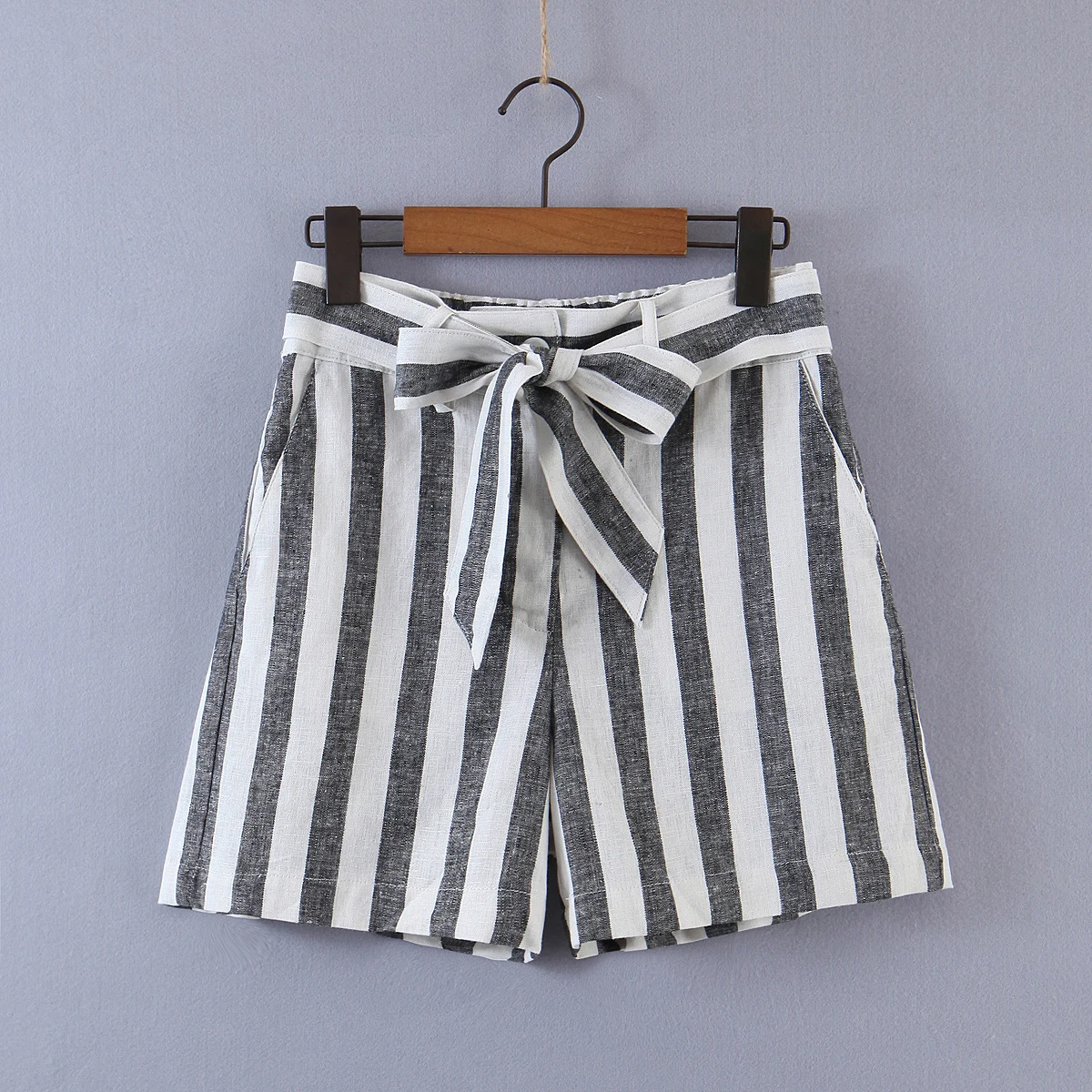 Vintage fashion design summer wear women linen cotton casual daily wear sashes shorts
Vintage fashion design summer wear women linen cotton casual daily wear sashes shorts