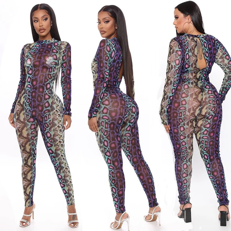 2021 Spring Hot Sale Latest Top Quality Print Bodysuit Sexy Bodycon Snakeskin Jumpsuit Rompers Casual Women Clothing Outfits
2021 Spring Hot Sale Latest Top Quality Print Bodysuit Sexy Bodycon Snakeskin Jumpsuit Rompers Casual Women Clothing Outfits
