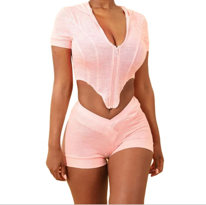 2021 INS Summer Women Casual Short Sets Irregular Short Sleeve Hooded Two Piece Short Set
2021 INS Summer Women Casual Short Sets Irregular Short Sleeve Hooded Two Piece Short Set