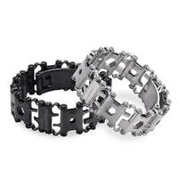 E779 Man Fashion Outdoor Equipment Silver Black Jewelry Bangles Charm Strong Multi Function Tools Stainless Steel Bracelets
E779 Man Fashion Outdoor Equipment Silver Black Jewelry Bangles Charm Strong Multi Function Tools Stainless Steel Bracelets