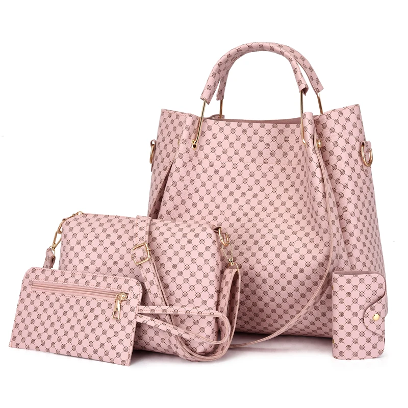 2022 factory wholesale handbag sets 4 in 1 large capacity women tote bags fashion handbags with purses, 34*14*31cm(handbag) 
2022 factory wholesale handbag sets 4 in 1 large capacity women tote bags fashion handbags with purses, 34*14*31cm(handbag)