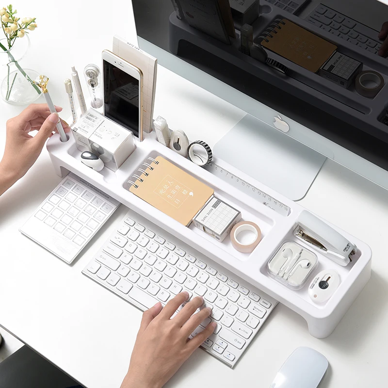 Desktop Office Storage Box Stationery Organizer Keyboard Storage Box Pen Holder Mobile Phone Holder Multi-function Creative, Black,white,beige
Desktop Office Storage Box Stationery Organizer Keyboard Storage Box Pen Holder Mobile Phone Holder Multi-function Creative, Black,white,beige