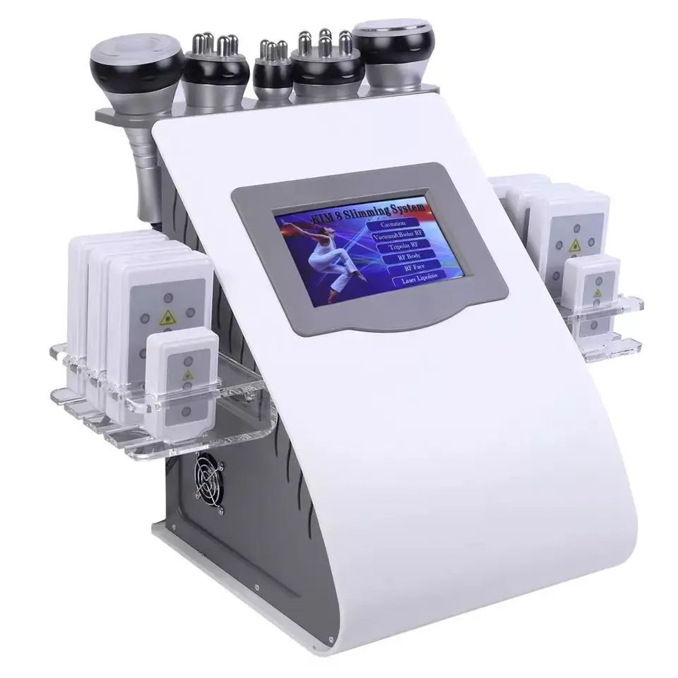 5 In 1 40K Ultrasonic Cavitation Vacuum Radio Frequency Laser 8 Pads lipo Laser Slimming Machine for home use
5 In 1 40K Ultrasonic Cavitation Vacuum Radio Frequency Laser 8 Pads lipo Laser Slimming Machine for home use