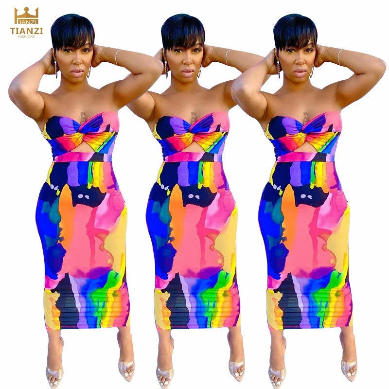 M5852 - women modern casual print bandage maxi dress 
M5852 - women modern casual print bandage maxi dress