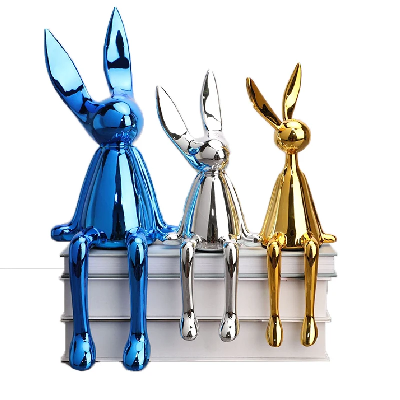 Sitting Rabbit Art Home Decoration Creative Plated Gold Silver Blue Rabbits Simple And Modern Art Desktop Ornaments
Sitting Rabbit Art Home Decoration Creative Plated Gold Silver Blue Rabbits Simple And Modern Art Desktop Ornaments