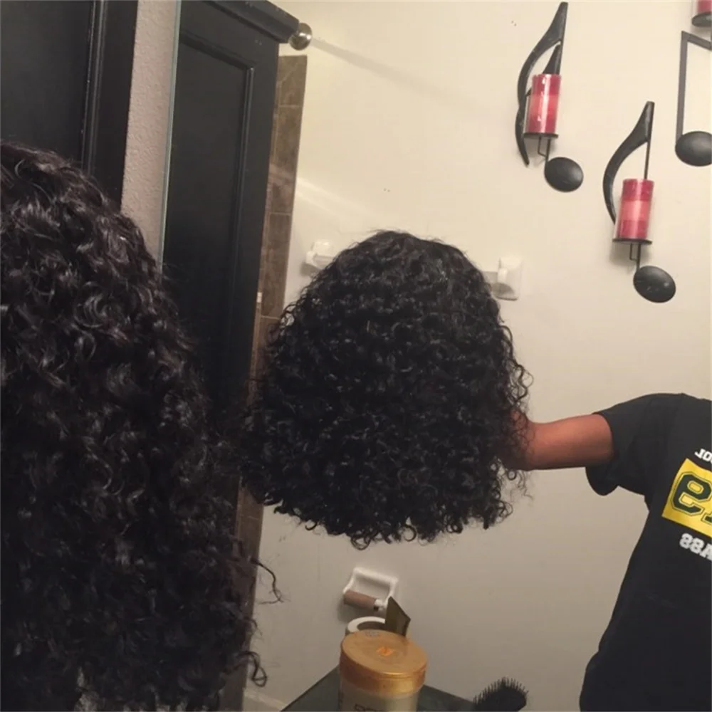 China hair Factory Brazilian virgin human hair short wigs lace front jerry curly wig for women
China hair Factory Brazilian virgin human hair short wigs lace front jerry curly wig for women