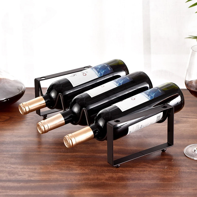 3 Bottles Stackable Wine Rack Bottle Display Fashionable Style Wine Holder Rack, Bronze
3 Bottles Stackable Wine Rack Bottle Display Fashionable Style Wine Holder Rack, Bronze