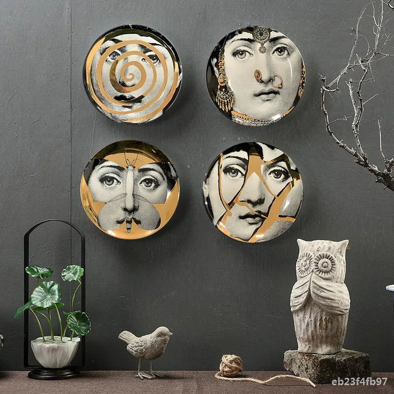 Lina Cavalieri dish decorative dish model room kitchen European-style Milan Facebook dish wall hanging decorations, Black&white
Lina Cavalieri dish decorative dish model room kitchen European-style Milan Facebook dish wall hanging decorations, Black&white