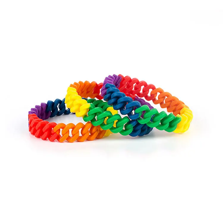 Custom Wholesale Fashion Multicolor Rainbow Hollow Pin Twist Simple Bracelet Silicone Bracelet
Custom Wholesale Fashion Multicolor Rainbow Hollow Pin Twist Simple Bracelet Silicone Bracelet