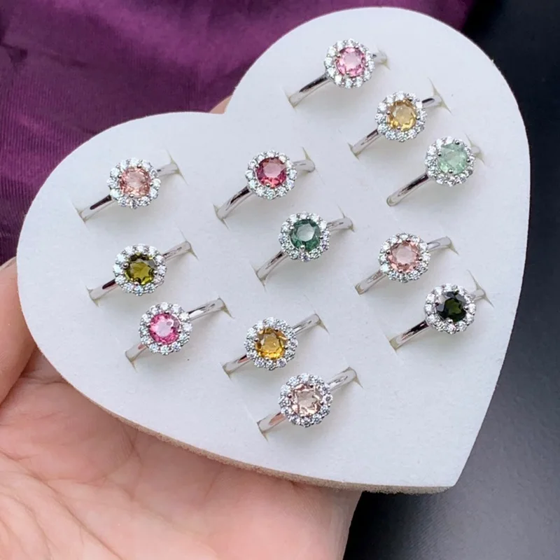 Fashion a dozen 12pcs adjustable natural candy color tourmaline rings 925 sterling silver jewelry rings
Fashion a dozen 12pcs adjustable natural candy color tourmaline rings 925 sterling silver jewelry rings