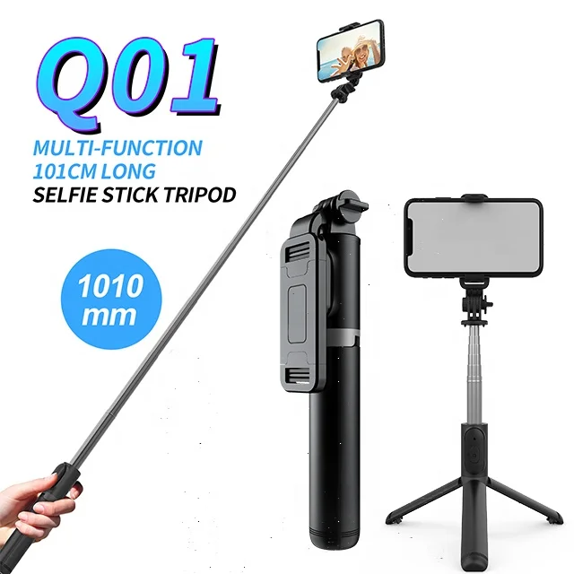 

Mini Extendable Monopod Tripod pau de selfi stick with Wireless Remote Shutter 3 in 1 for Smartphone