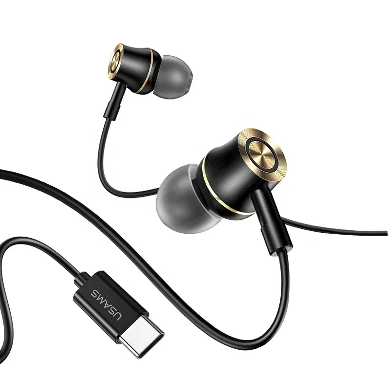 USAMS 2021 in ear wired earphones with mic In-ear earphones wired Type-C In-ear Metal Earphone
USAMS 2021 in ear wired earphones with mic In-ear earphones wired Type-C In-ear Metal Earphone