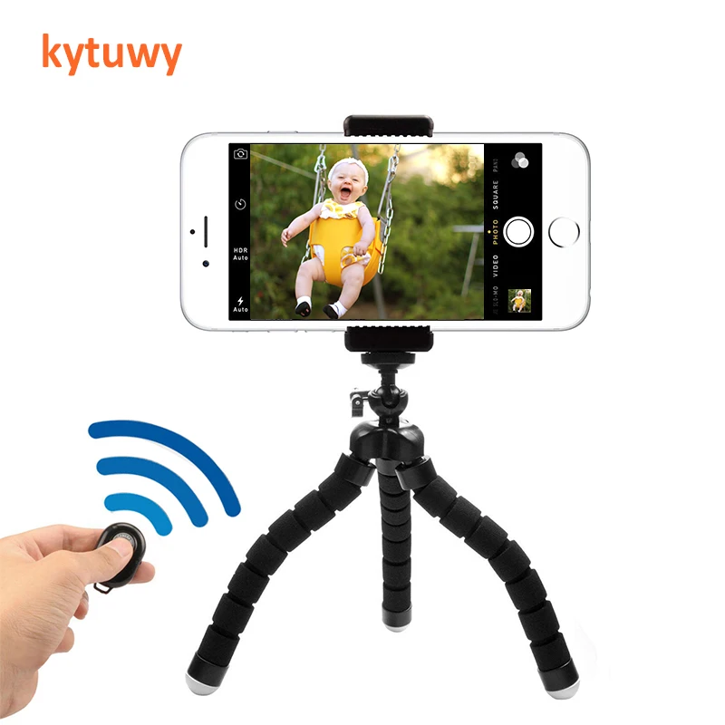 Cell mobile Phone Tripod Mini Tripod for iPhone & Android Includes Remote Shutter, Black
Cell mobile Phone Tripod Mini Tripod for iPhone & Android Includes Remote Shutter, Black