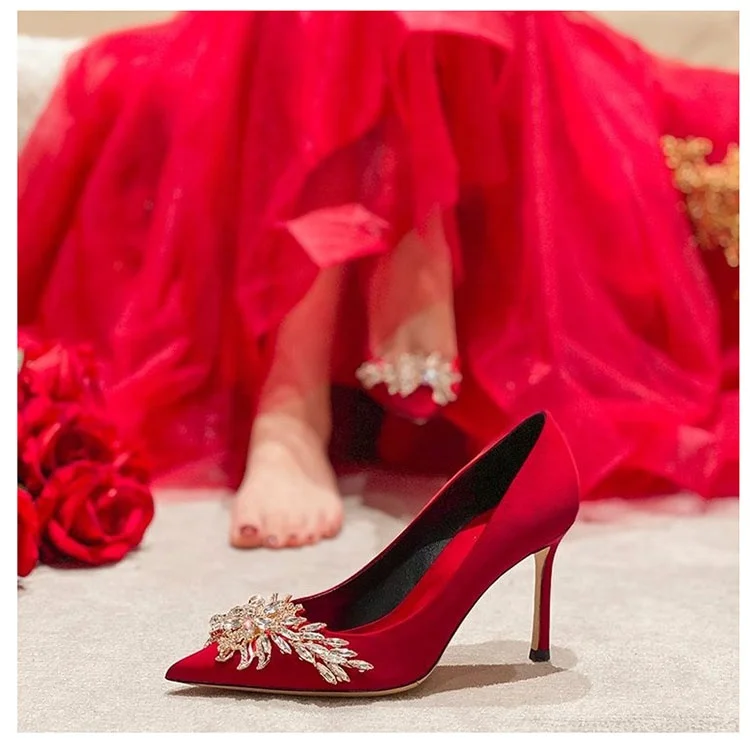 2021 Pointed Toe Ladies Wedding High Heels Pump Shoes Women Red Bridal Shoes For Wedding Gowns, Red, white
2021 Pointed Toe Ladies Wedding High Heels Pump Shoes Women Red Bridal Shoes For Wedding Gowns, Red, white